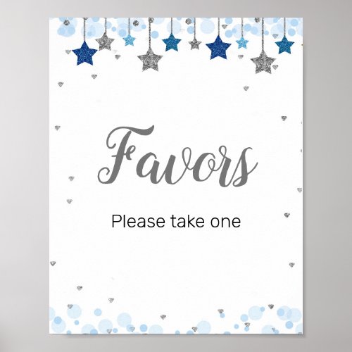 Twinkle Twinkle Watercolor Favor Sign