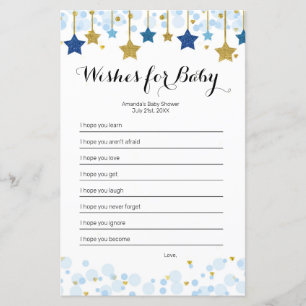 Twinkle Twinkle Watercolor Wishes for Baby Game