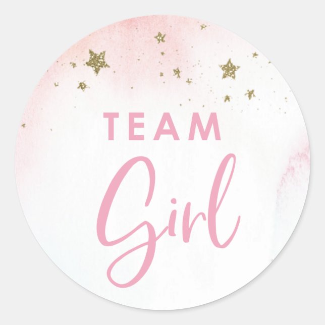 Twinkle Twinkler Gender Reveal Stickers Team Girl (Front)