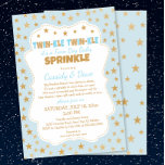 Twinkle Twins Baby Sprinkle, twin boys baby shower Invitation