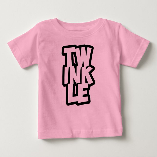 TWINKLE typography baby t-shirt (Front)