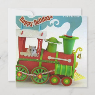Twinkletoes on the Christmas Train Holiday Card