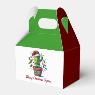 Twinkling Cactus Christmas Favor Boxes