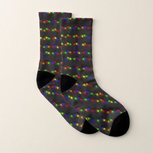 Twinkling Christmas Lights Socks