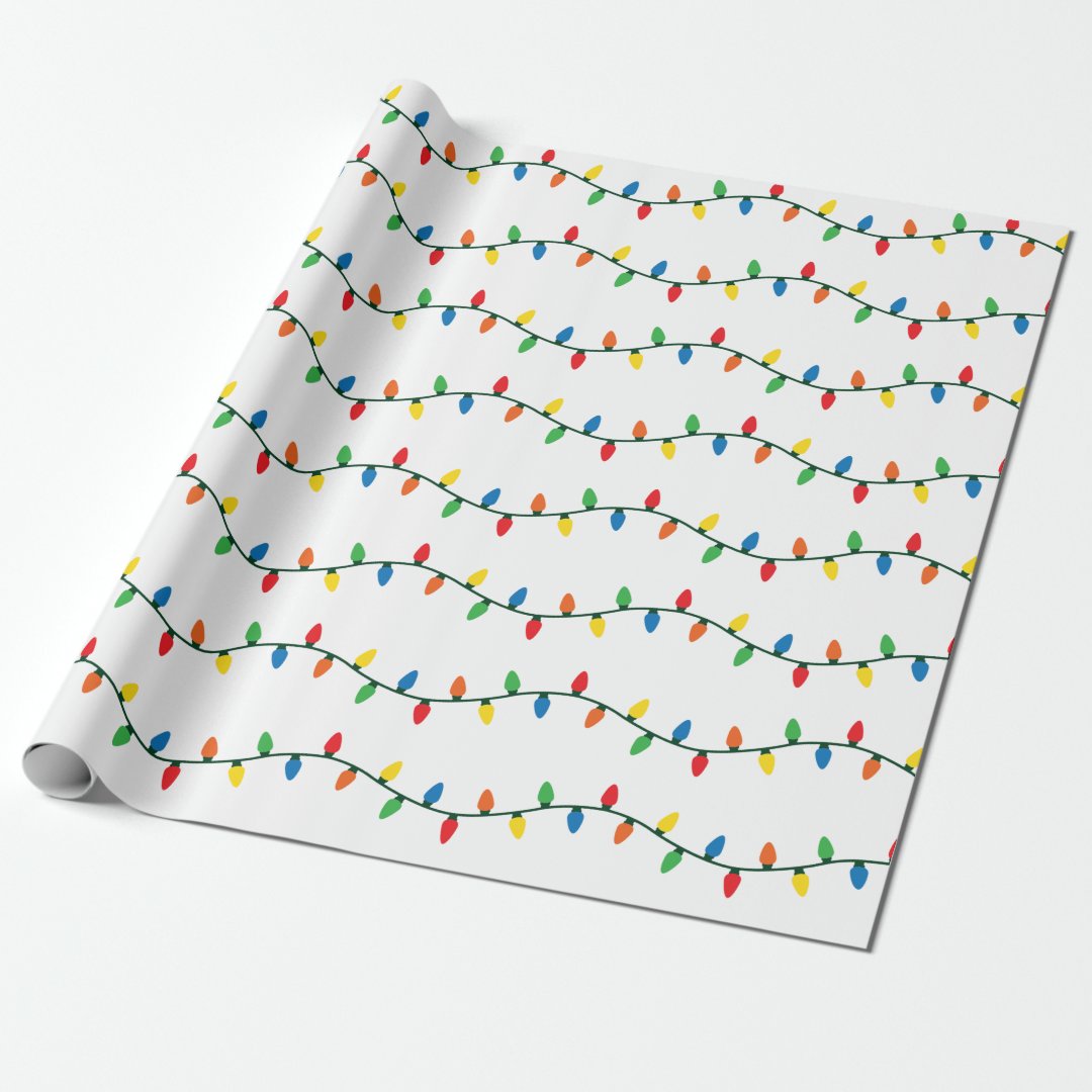 Christmas Lights Wrapping Paper 