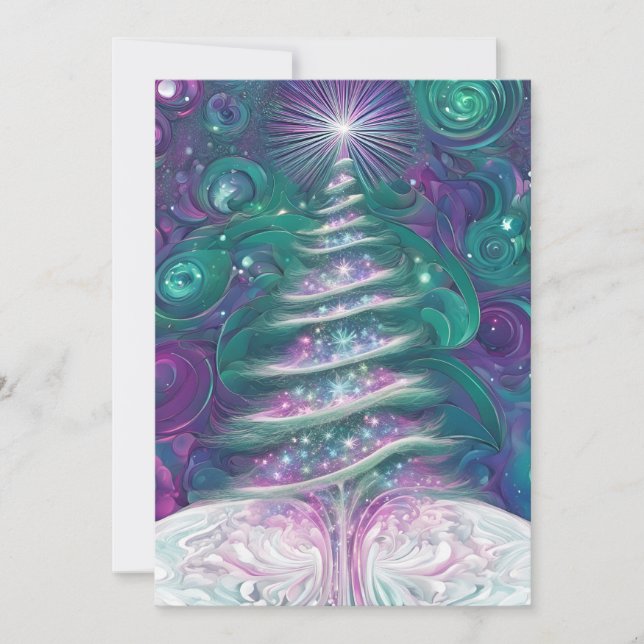Twinkling Christmas Tree Holiday Card (Front)