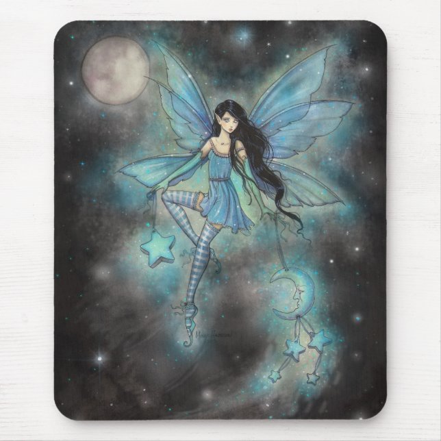 Twinkling December Fairy Fantasy Art Mouse Pad (Front)