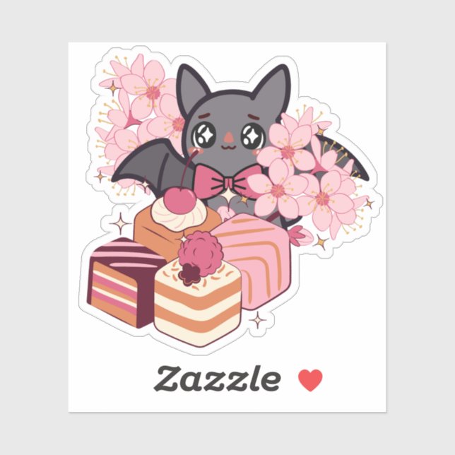 Twinkling Eyes Bat and Cake Selection Sticker (Sheet)