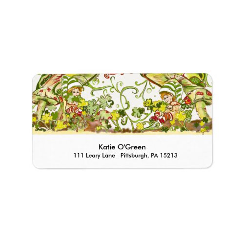 Twinkling Irish Leprechauns Address Labels