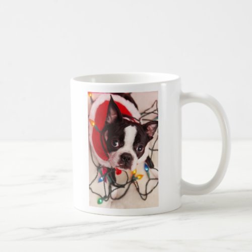 Twinkling Lights Boston Santa Mug