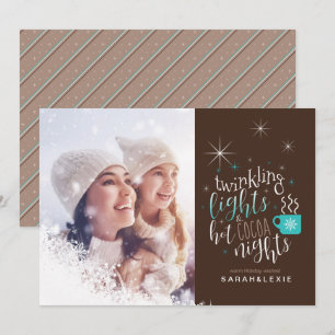 Twinkling Lights Hot Cocoa Nights One Photo ID593 Invitation