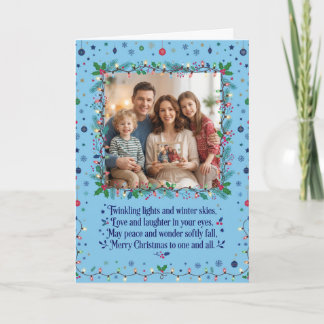 Twinkling Lights Photo Christmas Card