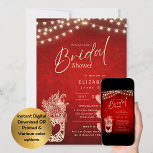 Twinkling Lights Rustic Barn Woodland Wedding Invitation