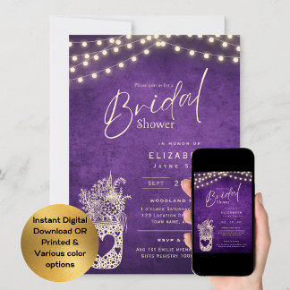 Twinkling Lights | Rustic Barn Woodland Wedding    Invitation