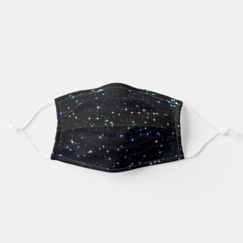 Twinkling Rainbow Stars in the Night Sky Adult Cloth Face Mask