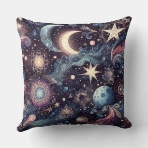 Twinkling Stardust Throw Pillow