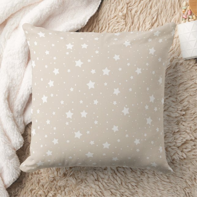 Twinkling Starry Night Sky Pattern Throw Pillow (Blanket)