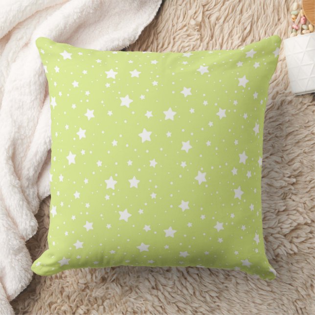 Twinkling Starry Night Sky Pattern Throw Pillow (Blanket)