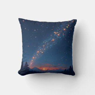 twinkling stars and fantastic skies throw pillow