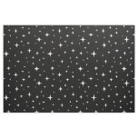Twinkling stars black and white pattern fabric