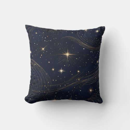 Twinkling stars throw pillow