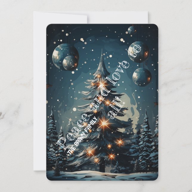Twinkling Twilight Christmas Holiday Card (Front)