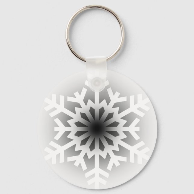 Twinkling White Snowflake Keychain (Front)