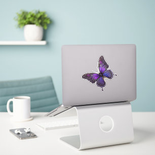 Twinkling Wings: Purple Sparkle Butterfly Sticker
