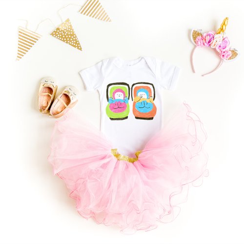 Twinnies Born Together Friends Forever Baby Bodysuit