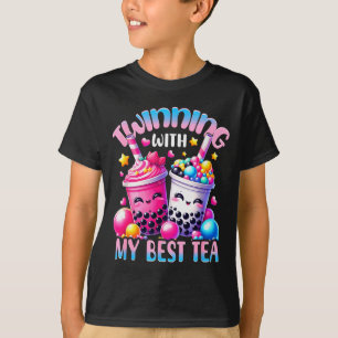 Twinning With My Tea Bubble Tea Boba Ie Friendship T-Shirt