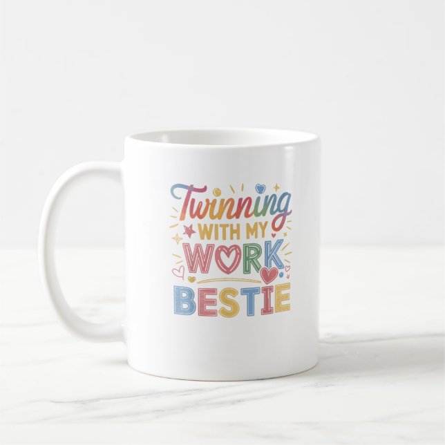 Twinning With My Work Bestie Coffee Mug (Left)