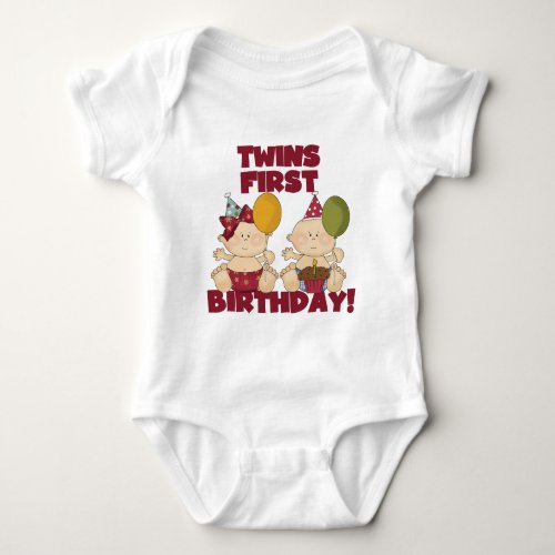 Twins 1st Birthday BoyGirl T_shirts and Gifts