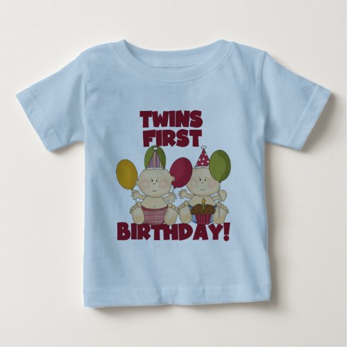 Twins 1st Birthday _ Boys T_shirts and Gifts