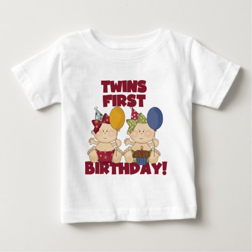 Twins 1st Birthday _ Girls Tshirts and Gifts