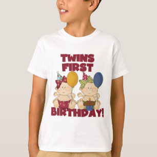 Twins 1st Birthday - Girls Tshirts and Gifts