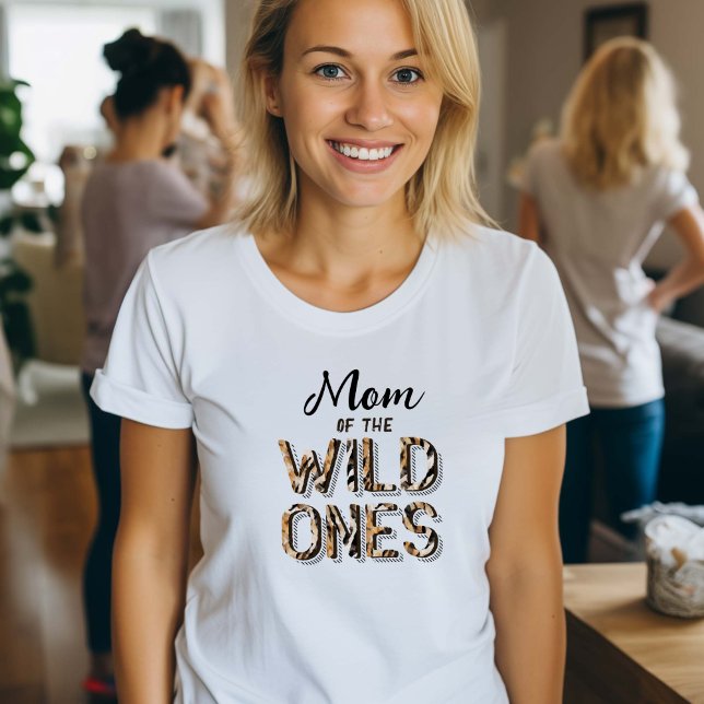 Twins 1st birthday Mom of the Wild Ones T-Shirt (Mom of the wild one, boy 1st birthday parents t-shirt)