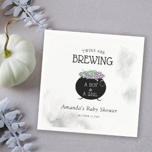 Twins Are Brewing Halloween Baby Shower Napkins
