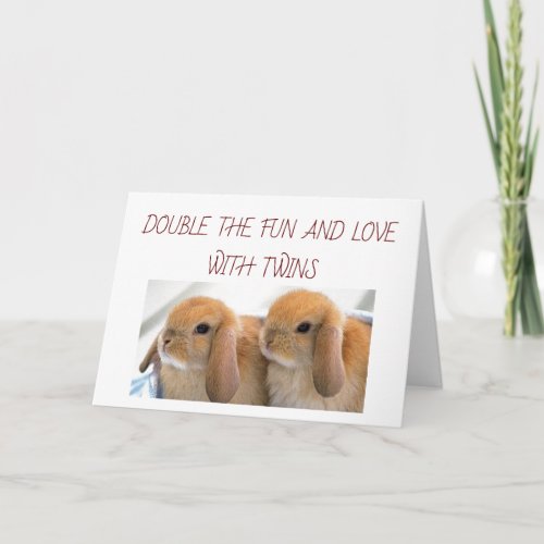 TWINS ARE DOUBLE THE LOVE AND FUN_CONGRATULATIONS CARD