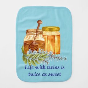 Twins are Twice as Sweet  Baby Burp Cloth