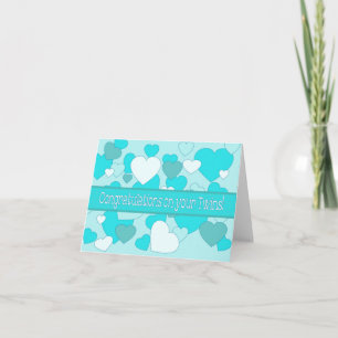 Twins Baby Boy congratulations Card