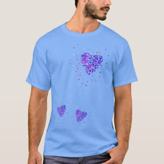 Twins Baby Pregnancy Announcement Heart 2 T-Shirt