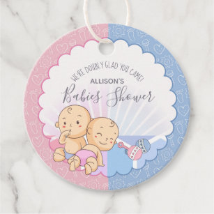 Twin Girls Baby Shower Favors Packaging Zazzle