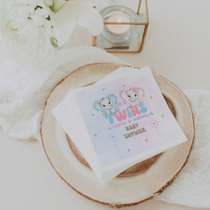 Twins Baby Shower Boy Girl Napkins