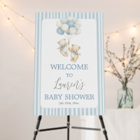 Twins Baby Shower Boy Welcome sign