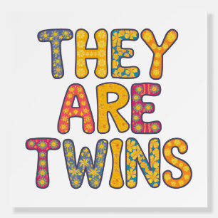 Twins baby shower design foam board