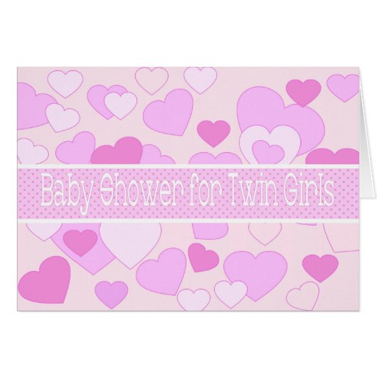 Twins Baby Shower Gift Card (Front Horizontal)