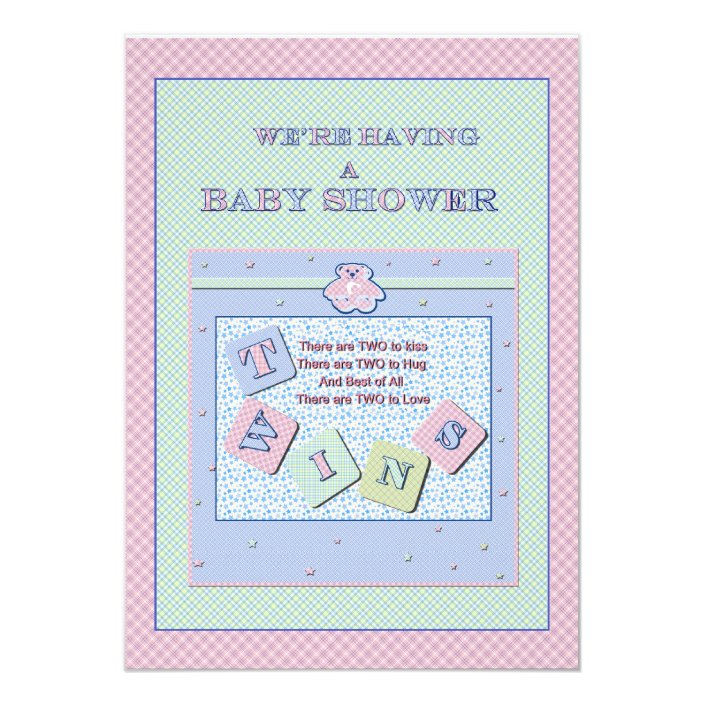 Twins Baby Shower Invitation | Zazzle.com