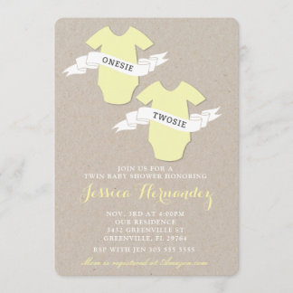 Twins Baby Shower Invitation
