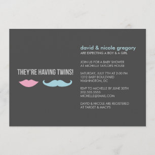 Twins Baby Shower Invitation