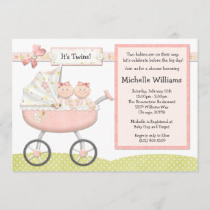 Twins Baby Shower Invitation